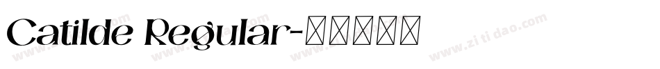 Catilde Regular字体转换